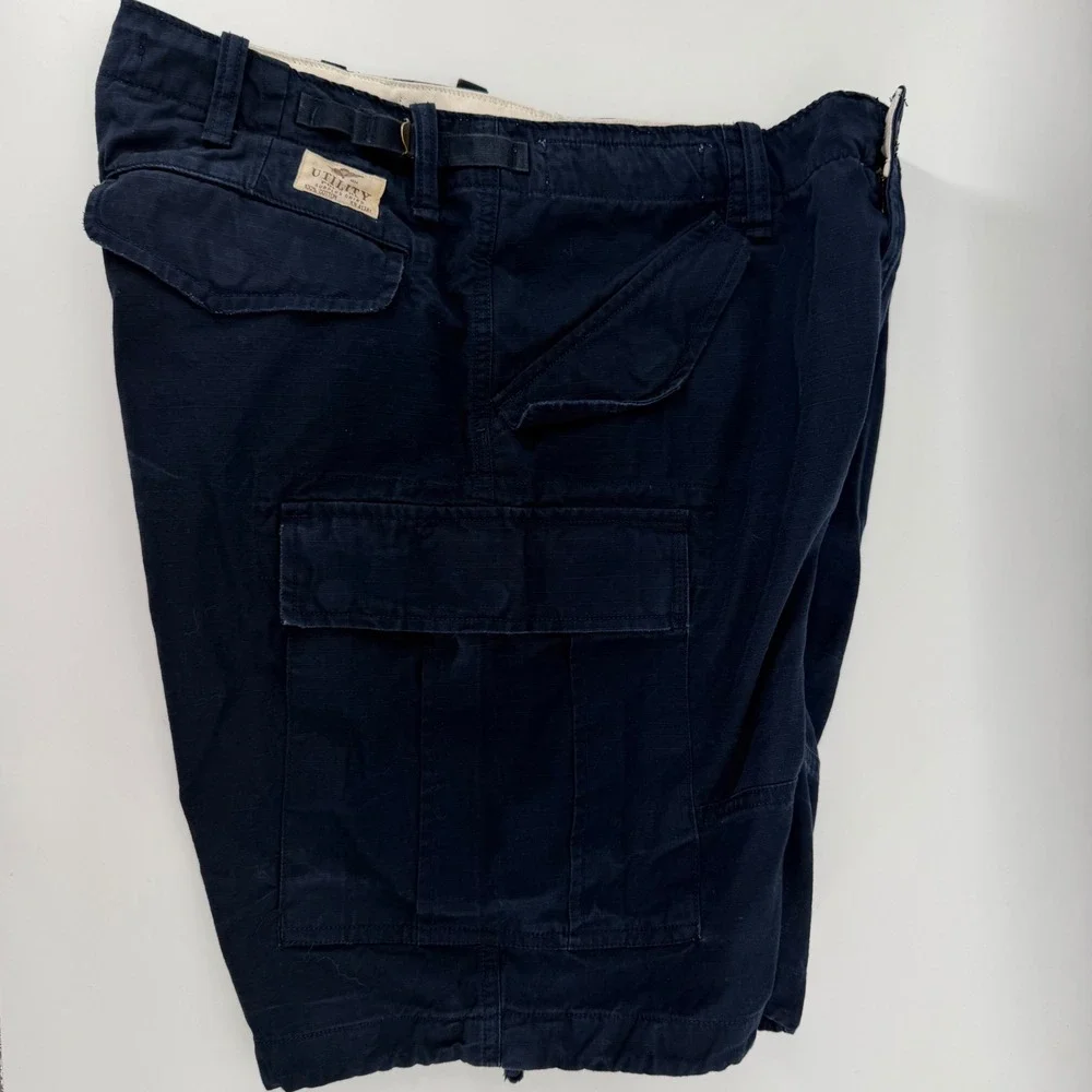Polo Ralph Lauren Shorts Mens 32 Navy Surplus Chino Cargo Ripstop Classic Fit 9